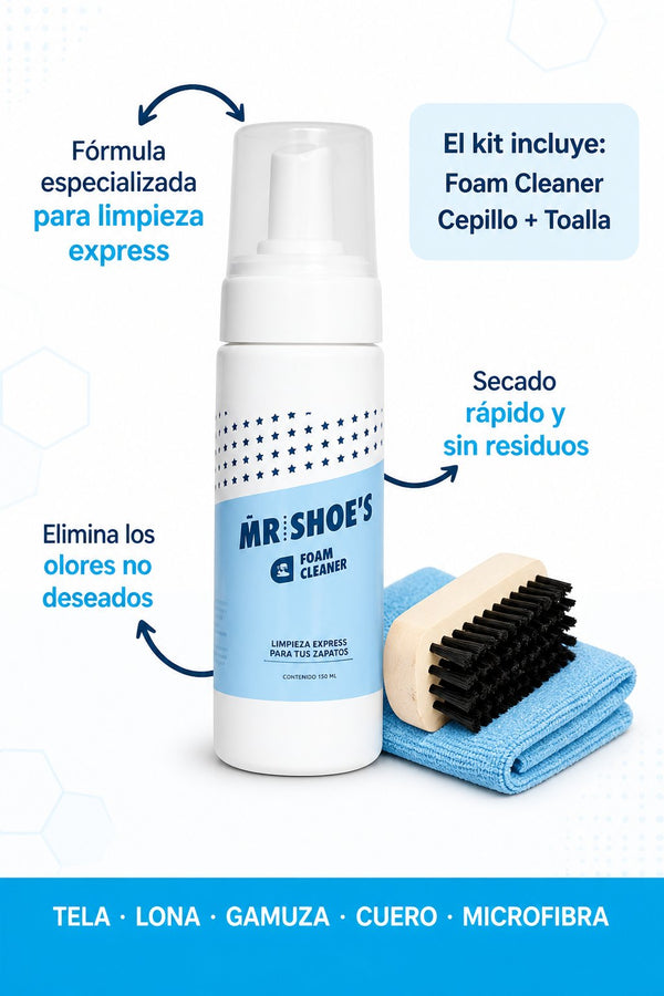 MR SHOE'S Foam Cleaner — Kit Limpieza Express